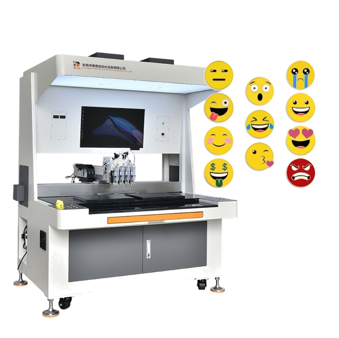 Emoji Enamel Pin Badge Filling Machine - Semi-Automatic, High-Speed Enamel Pin Production Equipment